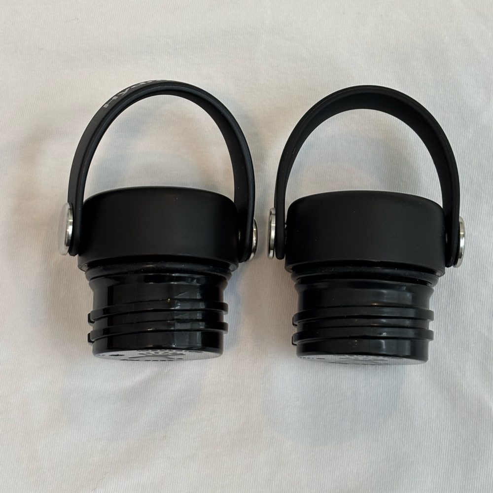 NWT-Hydroflask Black Bottle lids  with Handles (2)